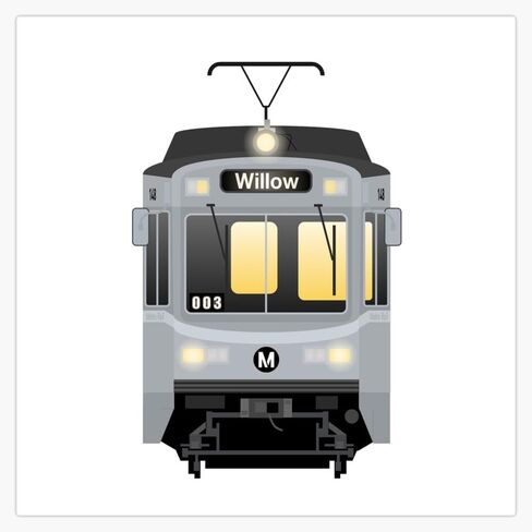 MAGNET Los Angeles Metro Rail Nippon Sharyo P865 P2020 Train (P2550 Silver) Magnetic Bumper Sticker 5" in Saudi Arabia