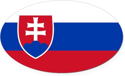 CafePress Flag of Slovakia Oval Car Magnet, Euro Oval Bumper Magnet in Saudi Arabia