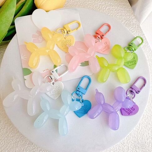 BeeGift Jelly Balloon Dog Design Keychain，Cute Colorful Key Chain Accessories Backpack Pendant for Women in Kuwait