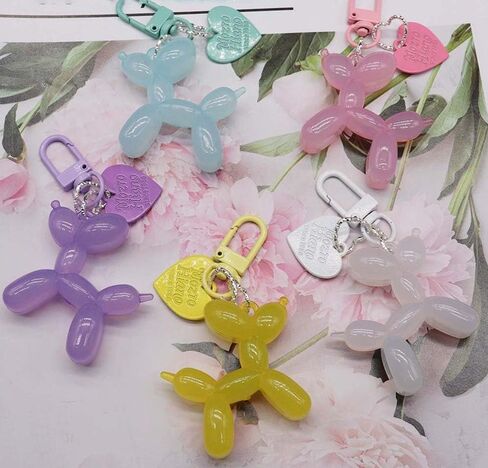 BeeGift Jelly Balloon Dog Design Keychain，Cute Colorful Key Chain Accessories Backpack Pendant for Women in Kuwait