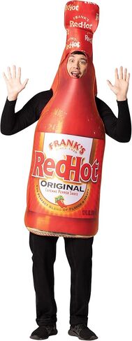 راستا Imposta Frank's Red Sauce Sauce Sauce Cost Halloween Assume Buffalo حار حار اللباس المضحك الأزياء للنساء ، البالغين بحجم واحد in Saudi Arabia