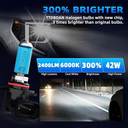 المصابيح الأمامية للهالوجين تناسب مصابيح المصابيح الأمامية 2016-2020 ، 9005/H10/HB3 High Beam + 9005/H10/HB3 Low Beam Beam Front Car ، قابس ولعب ، حزمة 4 (Dodge Charger 2016-2020) in Saudi Arabia