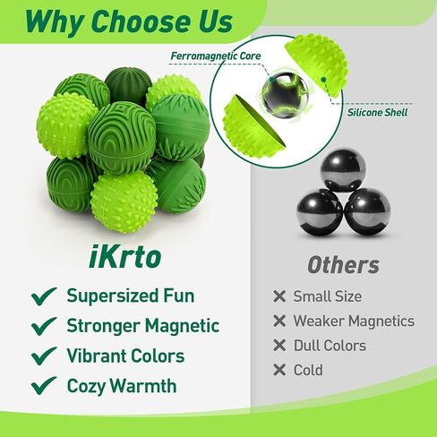 تململ ألعاب كرات الإجهاد المغناطيسي للبالغين المراهقين- 8pcs لعبة تخفيف الإجهاد السيليكون الحسية | لعبة الأصابع الأسطوانة لزينة المكتب ، هدية | 4 قوام ممتعة مغناطيس كبير مع مربع منظم (لافندر) in Kuwait