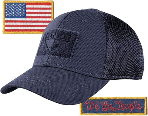 Condor MESH Fitted Tactical Cap Bundle - We The People & USA - Choose Size in Kuwait