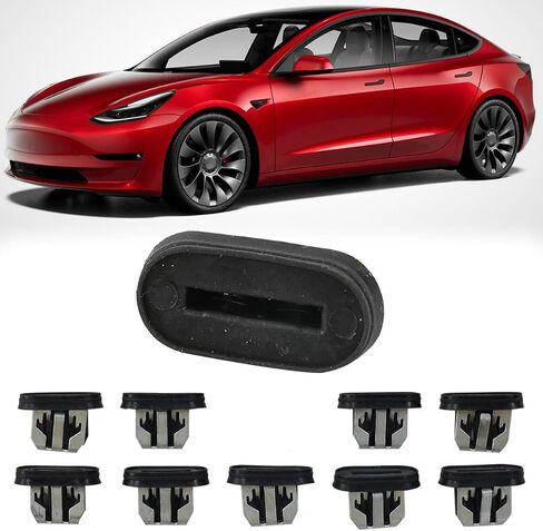 10pcs التجنيب مقطع تنورة جانبية صب غطاء الروك السفلي ل Tesla Model 3 in Saudi Arabia