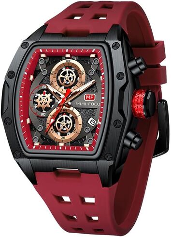 MF MINI FOCUS Men Watches Unique Wrist Watches (Chronograph/Waterproof/Luminous/Calendar) Soft Silicon Band Fashion Watches for Men in Saudi Arabia