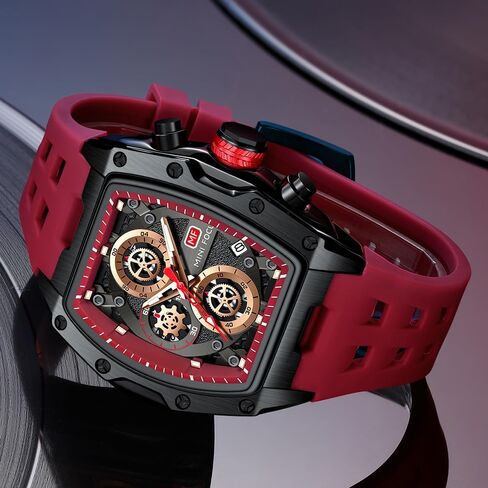 MF MINI FOCUS Men Watches Unique Wrist Watches (Chronograph/Waterproof/Luminous/Calendar) Soft Silicon Band Fashion Watches for Men in Saudi Arabia