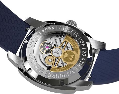 KNOPF APEX SEA Automatic Men’s Sport Watch – Blue Dial, Rubber Strap, 40mm Stainless Steel Case, 200M Water Resistant, Mechanical Movement, Sapphire Crystal in Saudi Arabia