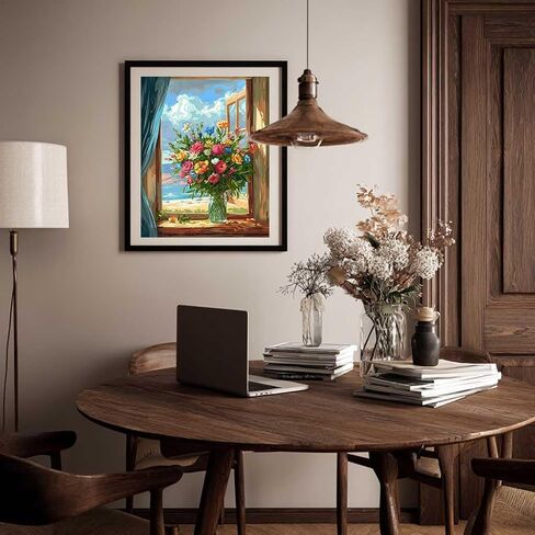 Great Smoky Mountains National Park Paint by Numbers Kit for Adults, Sunset Landscape DIY Paint by Number for Beginner, Forest Plant Acrylic Oil Painting Home Wall Decor(16×20inches, Unframe) in Kuwait