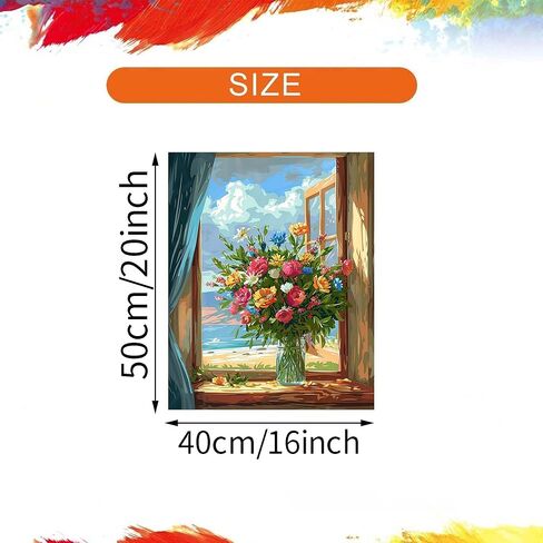 Great Smoky Mountains National Park Paint by Numbers Kit for Adults, Sunset Landscape DIY Paint by Number for Beginner, Forest Plant Acrylic Oil Painting Home Wall Decor(16×20inches, Unframe) in Kuwait