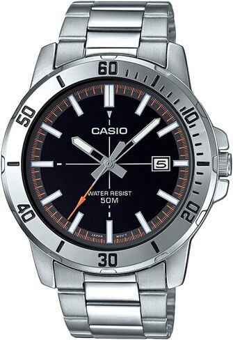 Casio Watch Men Men Talog Brown Dial Stefull Stains Steeld in Saudi Arabia