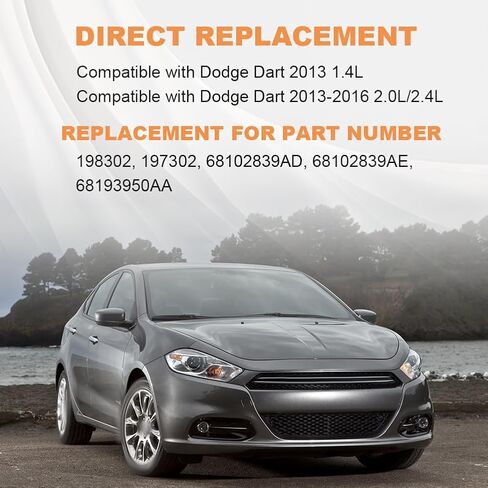 مكيف الهواء JDMON ضاغط AC مع القابض متوافق مع Dodge DART 1.4L 2.0L 2.4L 2013-2016 استبدال لعام 198302 197302 68102839AD in Saudi Arabia
