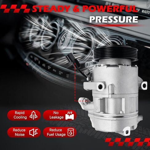 AC Compressor Fit for for Elantra 2014-2017 1.8L 2.0L, Forte Forte5 Forte Koup 2014-2016, Soul 2014-2019, A/C Air Conditioning Compressors with Clutch Replace for 197383, 198383, 97701A5800 in Saudi Arabia
