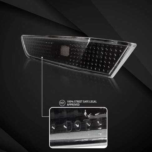 AutoZensation متوافق مع Infiniti G35 2DR Coupe 2003-2007 ، Black Housing Clear Lens Side Marker Lights ، L+R مجموعة زوج in Saudi Arabia