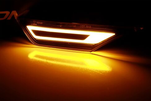 Ijdmtoy jdm gt-stype dark-out amber amber full led led just idber lights متوافقة مع Honda 2016-2021 Civic ، استبدل OEM Amber Front Reflex in Saudi Arabia