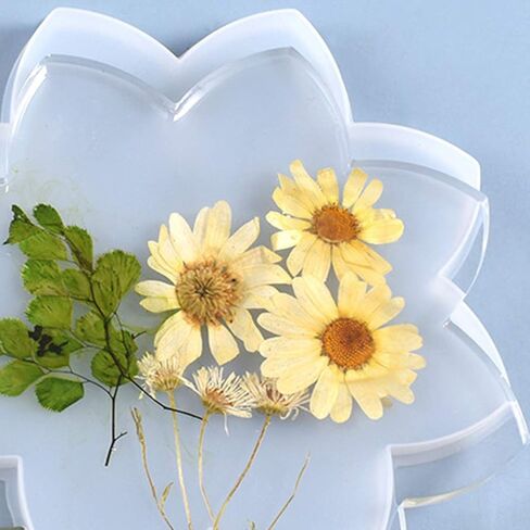 Silicone Resin Flower Tray Molds - Reusable, Customizable, Multi-Purpose Resin Casting Molds for Jewelry Making, Home Decoration in Kuwait
