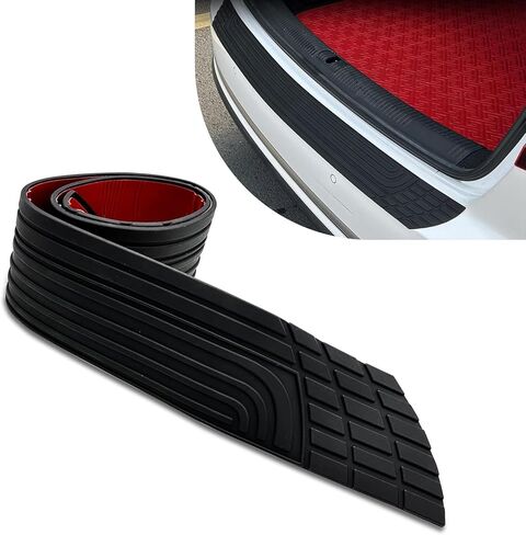 MLY 1 PC PRECTERSTERSTERSTERSSTERCH 35.43 "X 2.76" Car Rubber Anti-Scratch Pumper Guard ، تعديل شريط حماية السيارات ، إكسسوارات خارجية عالمية لغطاء المصد الخلفي (أسود) in Saudi Arabia