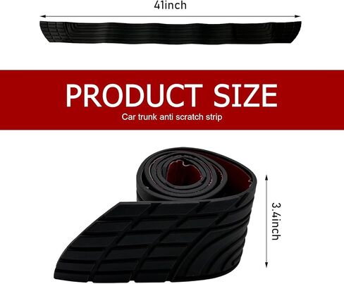 MLY 1 PC PRECTERSTERSTERSTERSSTERCH 35.43 "X 2.76" Car Rubber Anti-Scratch Pumper Guard ، تعديل شريط حماية السيارات ، إكسسوارات خارجية عالمية لغطاء المصد الخلفي (أسود) in Saudi Arabia