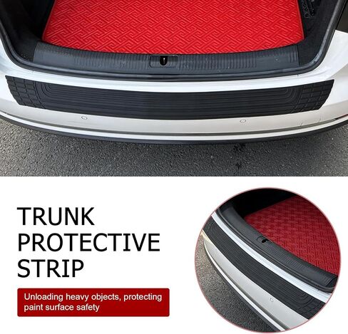 MLY 1 PC PRECTERSTERSTERSTERSSTERCH 35.43 "X 2.76" Car Rubber Anti-Scratch Pumper Guard ، تعديل شريط حماية السيارات ، إكسسوارات خارجية عالمية لغطاء المصد الخلفي (أسود) in Saudi Arabia
