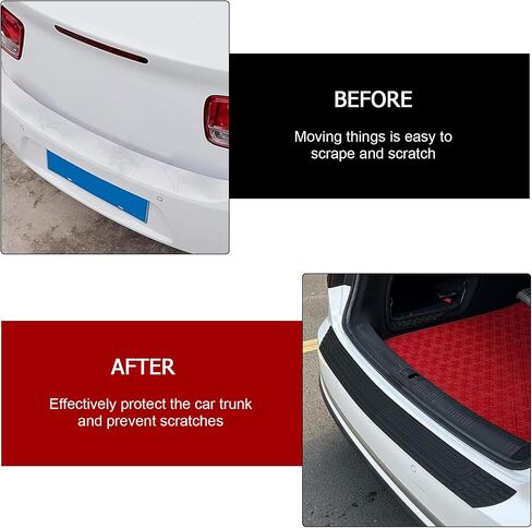 MLY 1 PC PRECTERSTERSTERSTERSSTERCH 35.43 "X 2.76" Car Rubber Anti-Scratch Pumper Guard ، تعديل شريط حماية السيارات ، إكسسوارات خارجية عالمية لغطاء المصد الخلفي (أسود) in Saudi Arabia