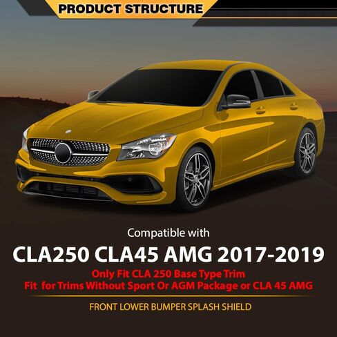 محرك الوفير الأمامي محرك Splash Shield Guard Lower Cover متوافق مع Benz CLA250 CLA45 AMG 2017-2019 ، FIT CLA 250 TYPE TYPE ، FIT W/OS Sport أو AGM Package أو CLA 45 AMG ، MB1228193 ، 1178850100 in Saudi Arabia