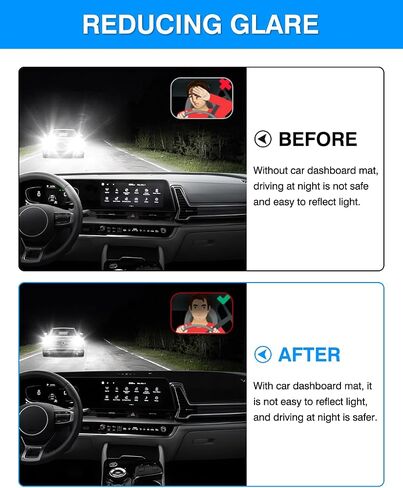 Autorder Dashboard Cover Mat for 2017-2022 Kia NIRO Accessories Dash Cover Flannel Dash Mat Sunshade Glare UV Rays Protector in Kuwait