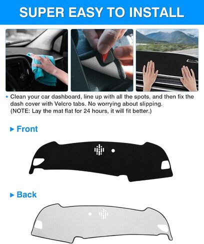 Autorder Dashboard Cover Mat for 2017-2022 Kia NIRO Accessories Dash Cover Flannel Dash Mat Sunshade Glare UV Rays Protector in Kuwait