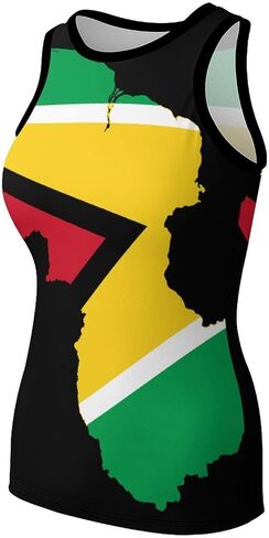 Zakqeik Women's Sleeveless Casual Tank Top Chicago-City Flag Tank Top Athletic Workout in Kuwait
