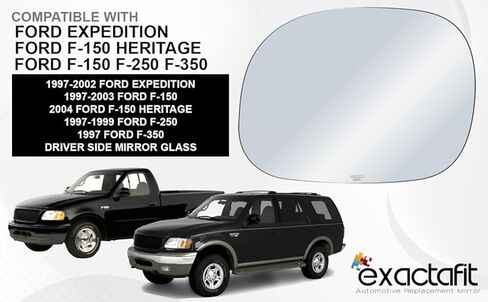 exctiveafit 8617L سائق الجانبين مرآة الإصلاح الزجاجي الإصلاح متوافق مع 1997-2003 Ford F150 F-150 ، 1997-1999 F250 F-250 ، 1997 F350 F-350 ، 1997-2002 Expedition in Saudi Arabia