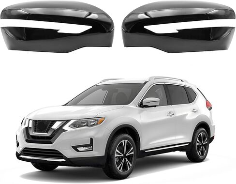 Gloss Black Side Mirror Cover Cap Fits For 2014-2020 Nissan Rogue 2015-2024 Nissan Murano Replace 963744BA0A,963734BA0A in Saudi Arabia