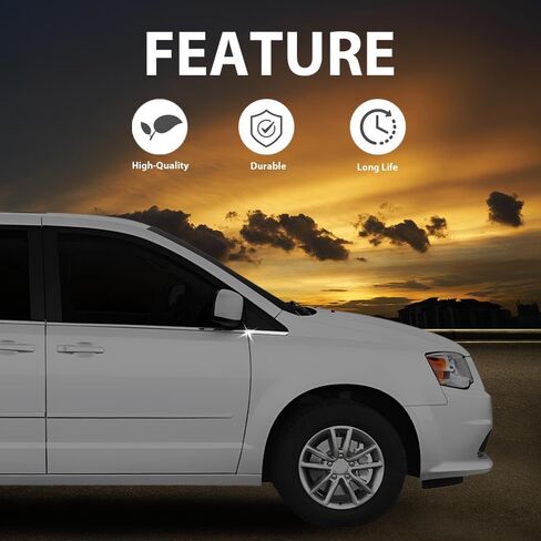 G-Plus Mirror Flag Flag Histique W/O Trim متوافق مع Chrysler Town & Country 2008-2016 Mini Raptenger Van/FIT Dodge Grand Caravan 2008-2020 LH & RH View Side View Extrible Triangle trim in Saudi Arabia