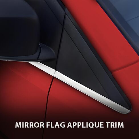 G-Plus Mirror Flag Flag Histique W/O Trim متوافق مع Chrysler Town & Country 2008-2016 Mini Raptenger Van/FIT Dodge Grand Caravan 2008-2020 LH & RH View Side View Extrible Triangle trim in Saudi Arabia