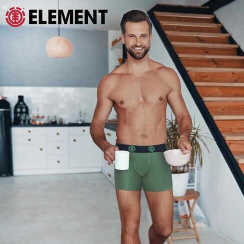 Element Mens Underwear Pack of 3 Boxer Briefs, Cotton Stretch Boxers for Men in Saudi Arabia