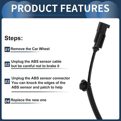 ABS Wheel Speed Sensor Front Left Right ABS Sensor Anti-Lock Braking System Sensor No.BK3Z2C204C for Ford Transit 150 2015-2020 in Saudi Arabia