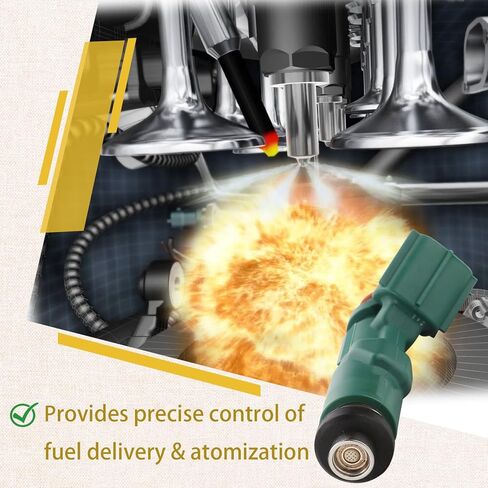 2001-2009 1NZ-FXE 1.5L Fuel Injectors,Compatible with/Toyota 1.5 Prius Echo 2001-2009,Compatible with/Scion xA xB 2004-2006 |12 Holes| |Set of 4| |#23250-21020| in Saudi Arabia