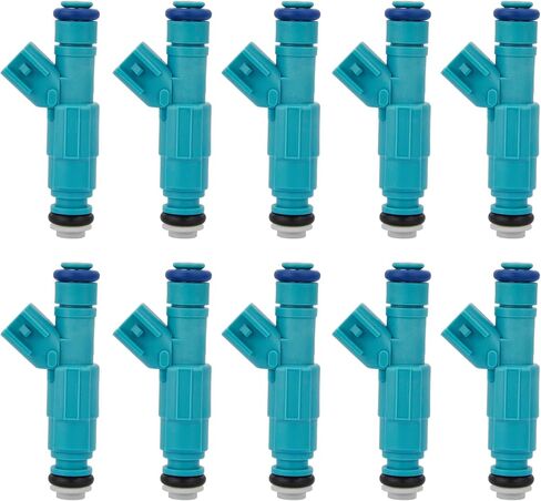 10pcs Fuel Injectors Compatible with Ford 2004-2007 E-350 Super Duty, 2004-2007 E-450 Super Duty, 2005 E-350 Club Wagon, V10 6.8L, Replace# FJ952, 0280156217 in Saudi Arabia