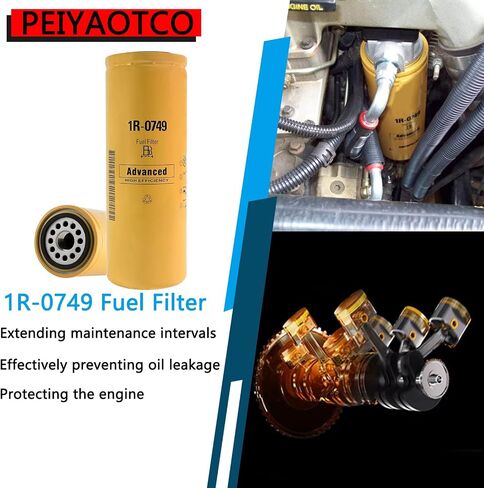 1R-0749 Fuel Filter Compatible With Caterpillar Cat Engine Engine Fuel Filter Elements Kit Replaces LFF5823B LFF2749 308-9679 33674 FF5264 6PACK in Saudi Arabia