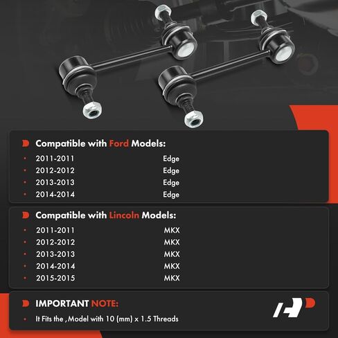 A-Premium 2 X Bar Bar Rinks Bar Rinks Stabilizer Bar ، متوافقة مع Ford Edge 2011-2014 و Lincoln MKX 2011-2015 in Saudi Arabia
