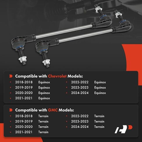 A-Premium 2 x Front Sway Bar Links Stabilizer Bar Links, Compatible with Chevrolet Equinox 2018-2024 & GMC Terrain 2018-2024 in Saudi Arabia
