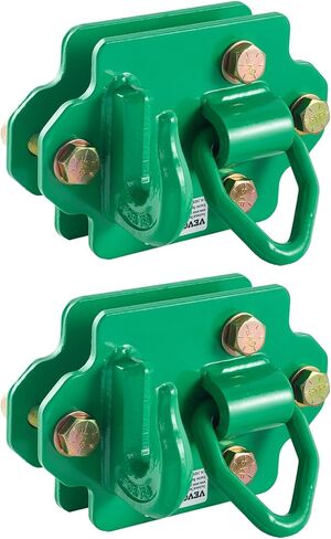 VEVOR 3/8 "سنانير الجرار مع حلقة التعادل لأسفل ، الصف 70 مزورة الصلب 2 حزمة الترباس على خطاف مع الأطباق الخلفية تعمل بشكل جيد لجرار الجرار RV UTV الشاحنة القصوى أقصى قوة كسر 15000 رطل ، الأخضر ، الأخضر in Saudi Arabia