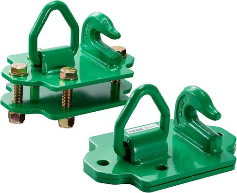 VEVOR 3/8 "سنانير الجرار مع حلقة التعادل لأسفل ، الصف 70 مزورة الصلب 2 حزمة الترباس على خطاف مع الأطباق الخلفية تعمل بشكل جيد لجرار الجرار RV UTV الشاحنة القصوى أقصى قوة كسر 15000 رطل ، الأخضر ، الأخضر in Saudi Arabia