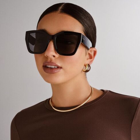 AIRE Haedus Sunglasses - Black, Square, Women's, Elegant and Flattering Style in Kuwait