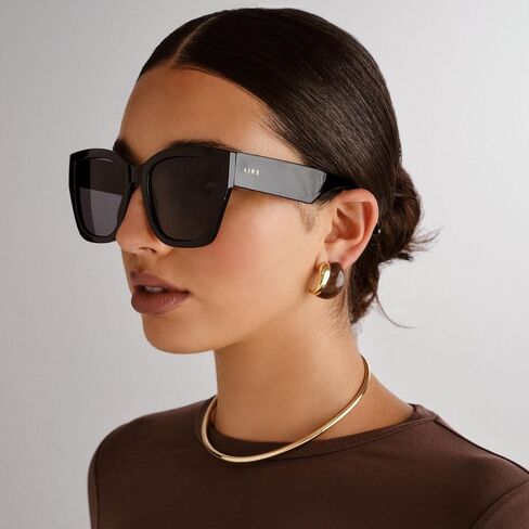 AIRE Haedus Sunglasses - Black, Square, Women's, Elegant and Flattering Style in Kuwait
