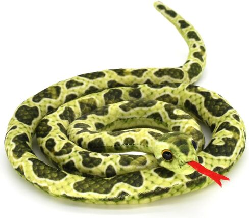 HWD 3.6 ft Long Soft Snake Dolls, Cute Stuffed Animals Plush Pranks Spoof Stuff Toys, Gifts for Kids, Children, Birthday, Halloween, Christmas, Home Decoration (Yellow) in Kuwait