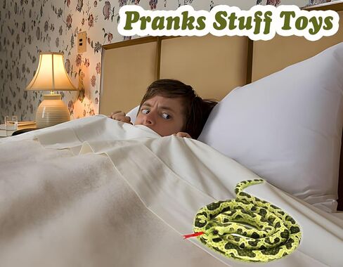 HWD 3.6 ft Long Soft Snake Dolls, Cute Stuffed Animals Plush Pranks Spoof Stuff Toys, Gifts for Kids, Children, Birthday, Halloween, Christmas, Home Decoration (Yellow) in Kuwait