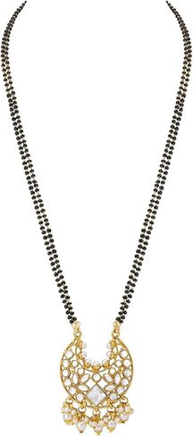 Aheli Indian Traditional Bollywood Ethnic Faux Stone Mangalsutra Necklace with Earrings Jewelry Set Gift for Women in Kuwait