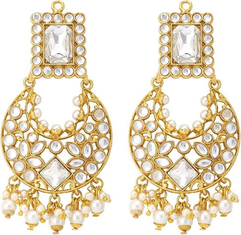 Aheli Indian Traditional Bollywood Ethnic Faux Stone Mangalsutra Necklace with Earrings Jewelry Set Gift for Women in Kuwait
