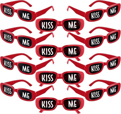 Cuffbow 12 Pairs Kiss Me Sunglasses Funny Sunglasses Party Eyeglasses for Women Men Weddings Party Accessories Gifts in Saudi Arabia