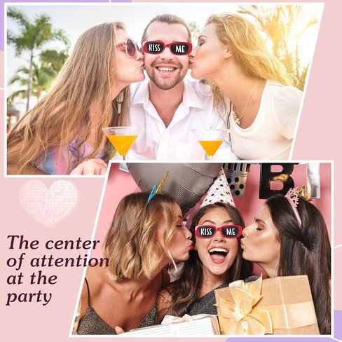Cuffbow 12 Pairs Kiss Me Sunglasses Funny Sunglasses Party Eyeglasses for Women Men Weddings Party Accessories Gifts in Saudi Arabia
