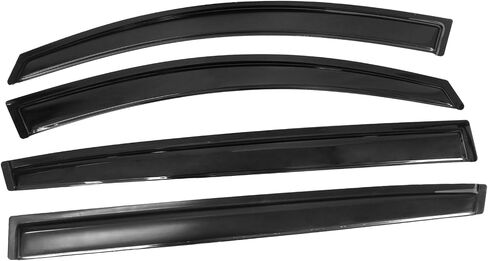 Window Visor متوافق مع 2011-2016 Kia Sportage ، أكريليك غير مصبوغ Black Sun Rain Shade Guard Wind Vent Vlector من Ikon Motorsports ، 2012 2014 2014 in Saudi Arabia